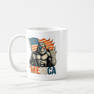 Caneca De Café Bandeira de Gorila 'merica Óculos de Sol Engraçado