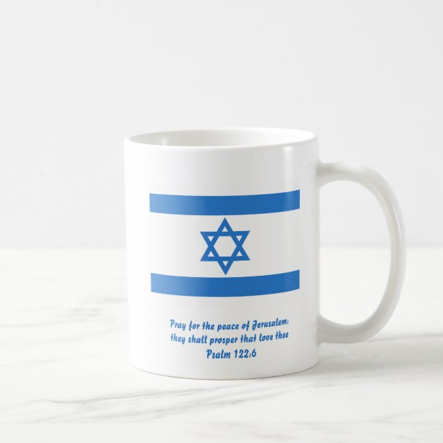 Caneca De Café Bandeira de Israel, (Direita)