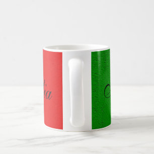 Caneca De Café Bandeira de Italia. eu amo Italia