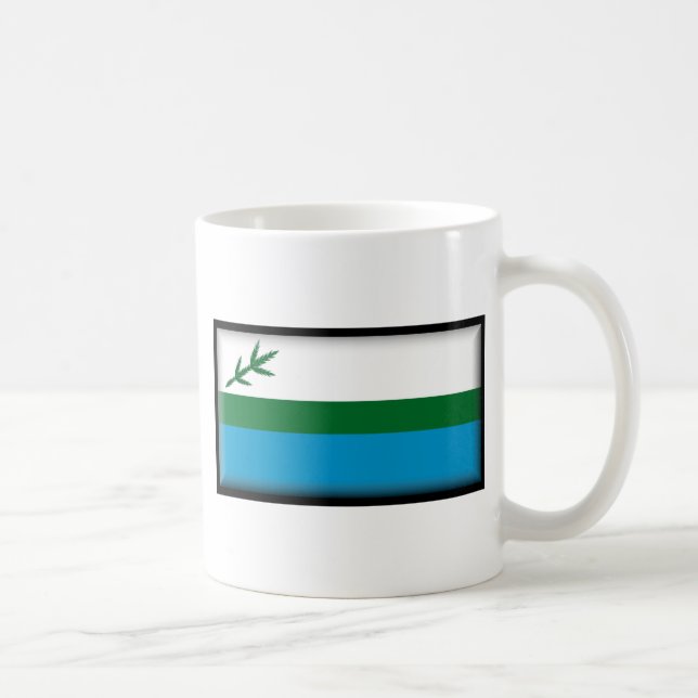 Caneca De Café Bandeira de Labrador (Canadá) (Direita)