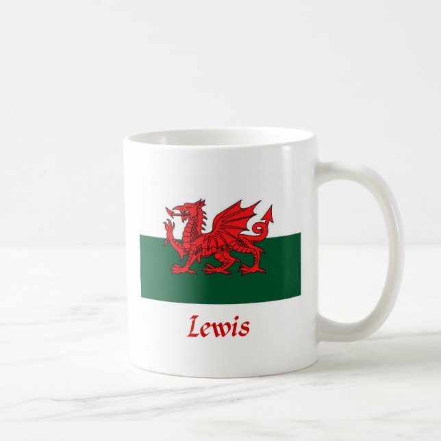 Caneca De Café Bandeira de Lewis Galês (Direita)
