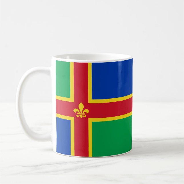 Caneca De Café Bandeira de Lincolnshire (Esquerda)