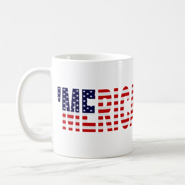 Caneca De Café 'Bandeira de MERICA E.U. (Esquerda)