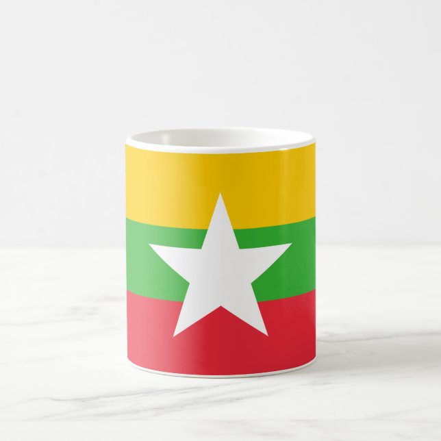 Caneca De Café Bandeira de Mianmar (Centro)