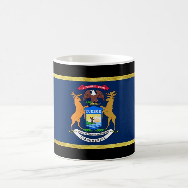 Caneca De Café bandeira de Michigan (Centro)