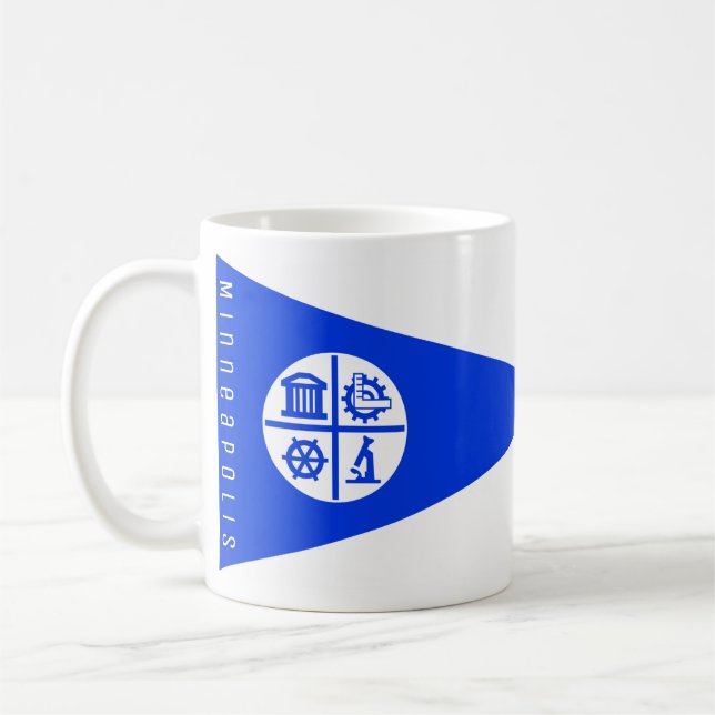 Caneca De Café Bandeira de Minneapolis (Esquerda)