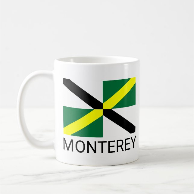Caneca De Café Bandeira de Monterey, Califórnia (Esquerda)