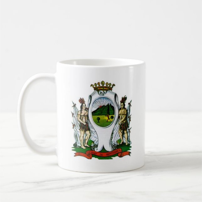 Caneca De Café Bandeira de Monterrey, Nuevo León - MÉXICO (Esquerda)