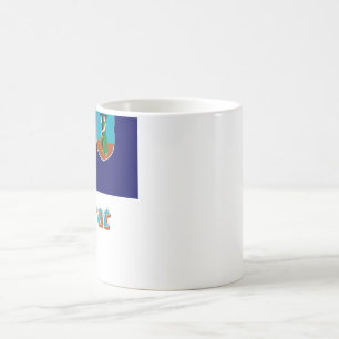 Caneca De Café Bandeira de Montserrat com nome
