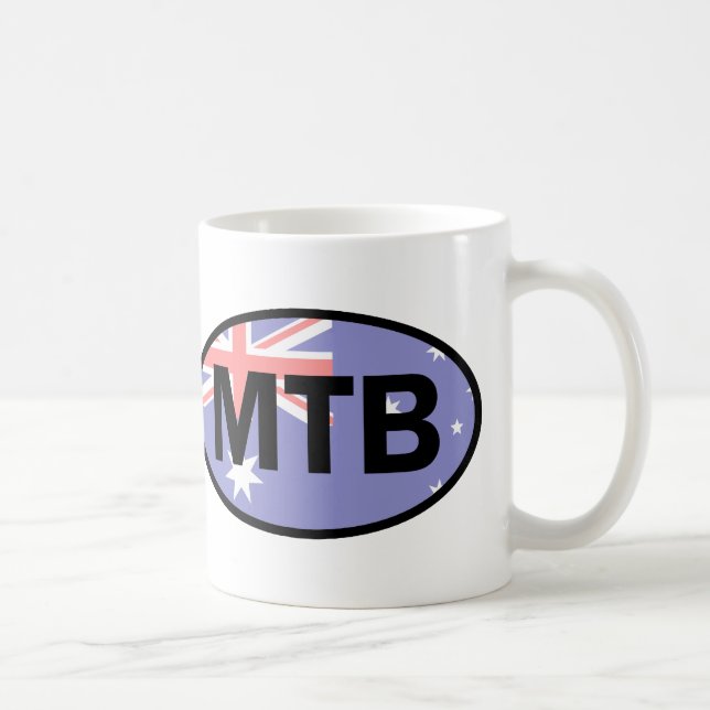 Caneca De Café Bandeira de Mountain Biking na Austrália (Direita)