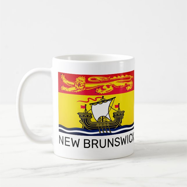 Caneca De Café Bandeira de New Brunswick, Canadá (Esquerda)