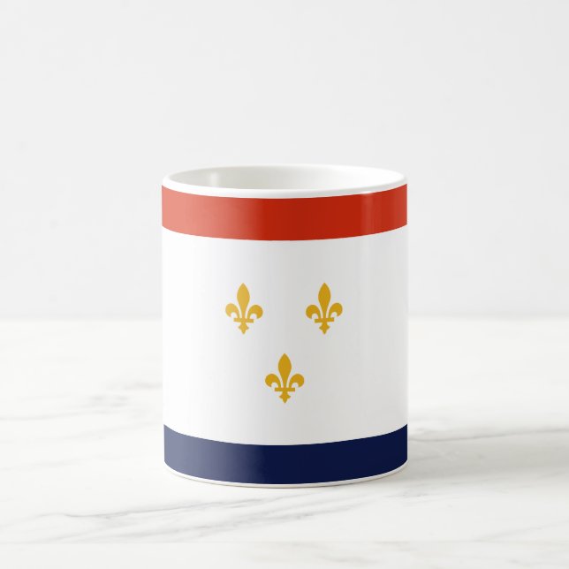 Caneca De Café Bandeira de Nova Orleans (Louisiana, EUA) (Centro)