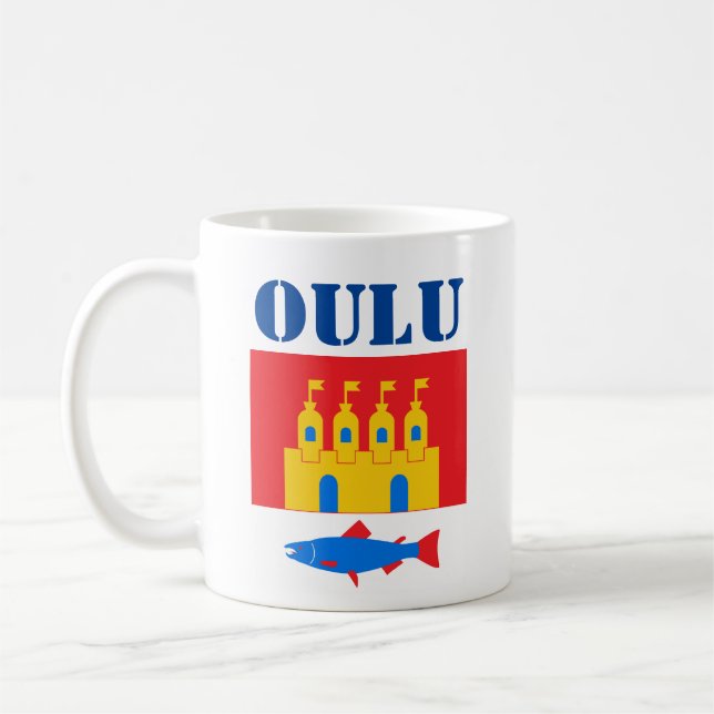 Caneca De Café Bandeira de Oulu, Finlândia (Esquerda)