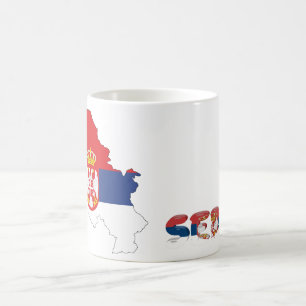 Caneca De Café Bandeira de país sérvio