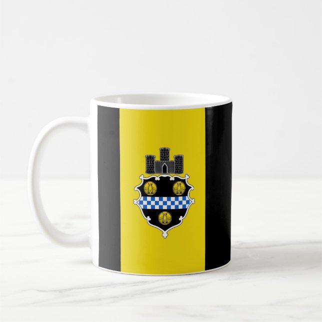 Caneca De Café Bandeira de Pittsburgh, Pensilvânia Coffee Mug (Esquerda)