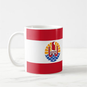 Caneca De Café Bandeira de Polinésia francesa