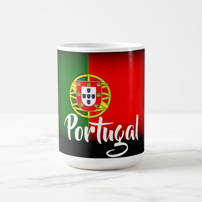 Caneca De Café Bandeira de Portugal Escurecida (Centro)