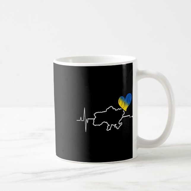 Caneca De Café Bandeira de Presente da Ucrânia Ukraini Kiev Ucran (Direita)