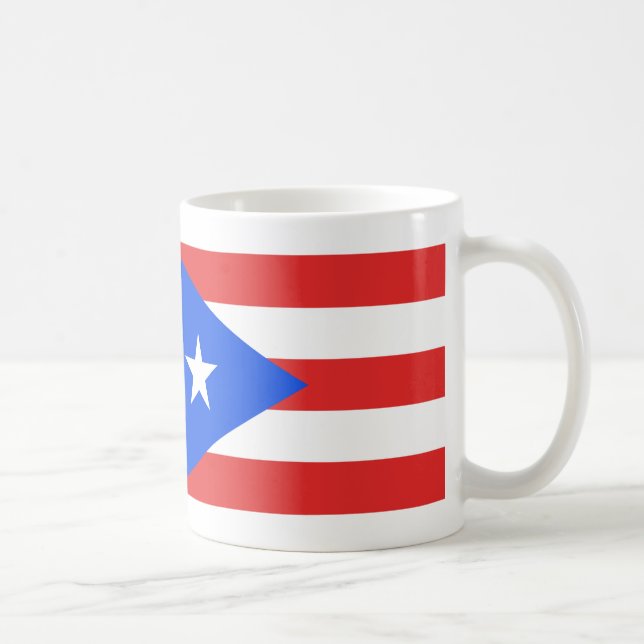 Caneca De Café Bandeira de Puerto Rico (Direita)