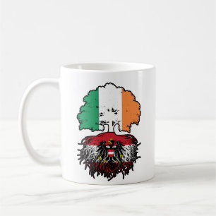 Caneca De Café Bandeira de Raízes de Árvore da Irlanda Austríaca