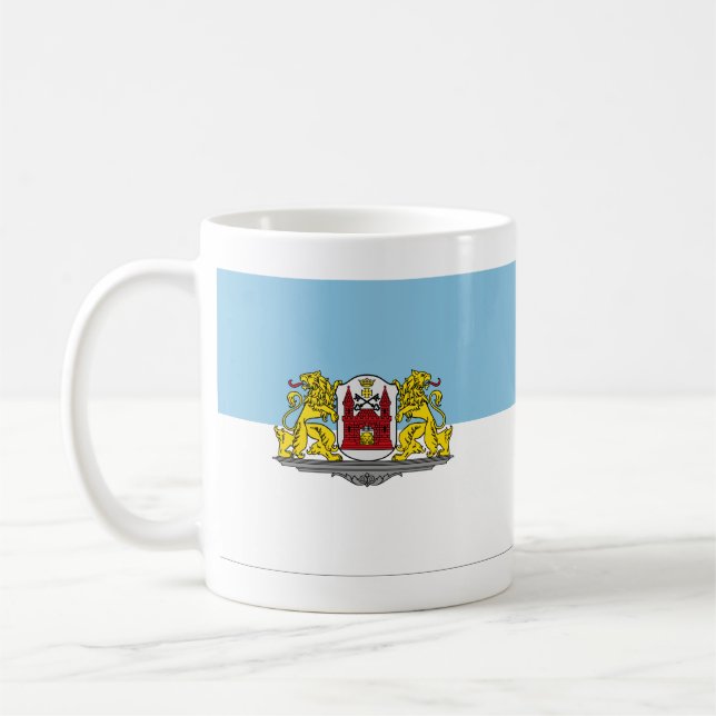 Caneca De Café Bandeira de Riga, Letónia Coffee Mug (Esquerda)