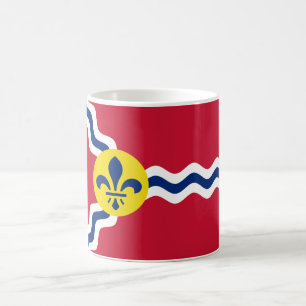 Caneca De Café Bandeira de Rua Louis (Missouri)