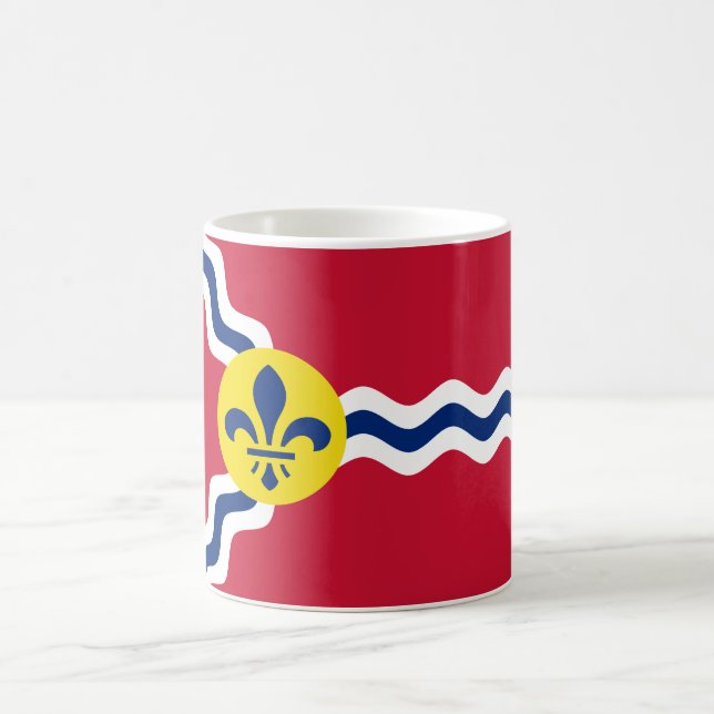 Caneca De Café Bandeira de Rua Louis (Missouri) (Centro)