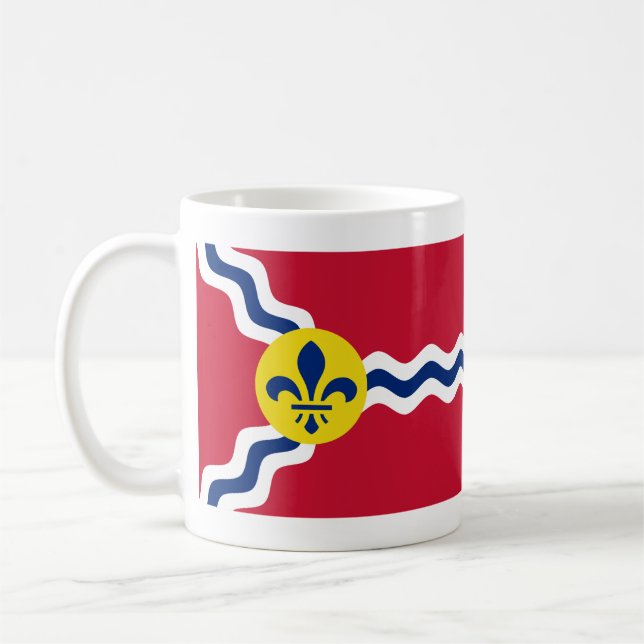 Caneca De Café Bandeira de St Louis, Missouri (Esquerda)