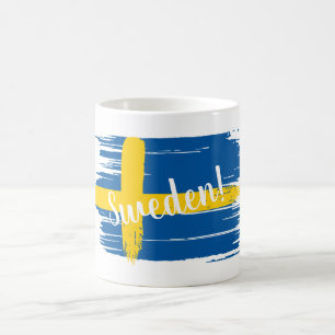 Caneca De Café Bandeira de Suecia de BrushAVE Artístico