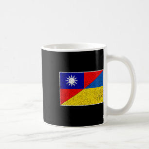 Caneca De Café Bandeira de Taiwan e Ucrânia Suporte Taiwaniano Uc