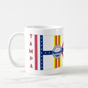 Caneca De Café Bandeira de Tampa, Flórida