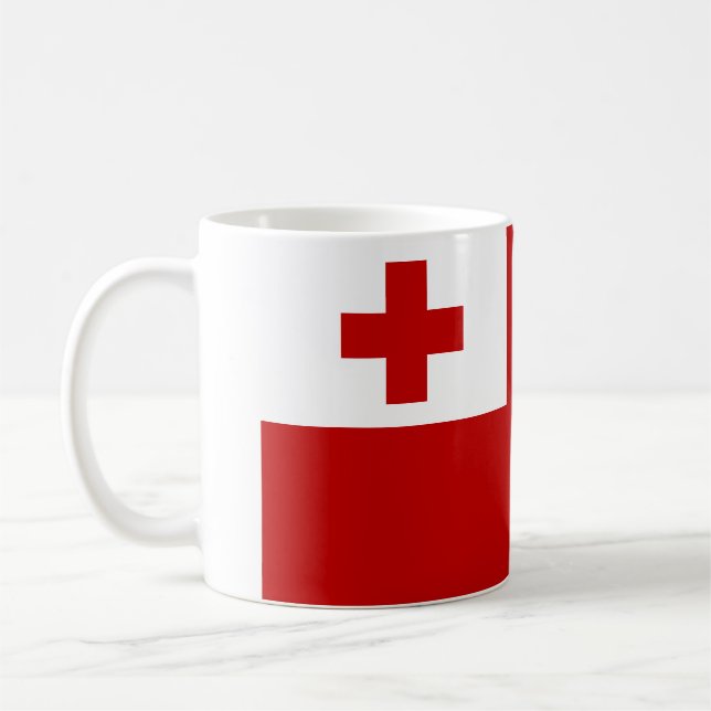Caneca De Café Bandeira de Tonga Mug (Esquerda)