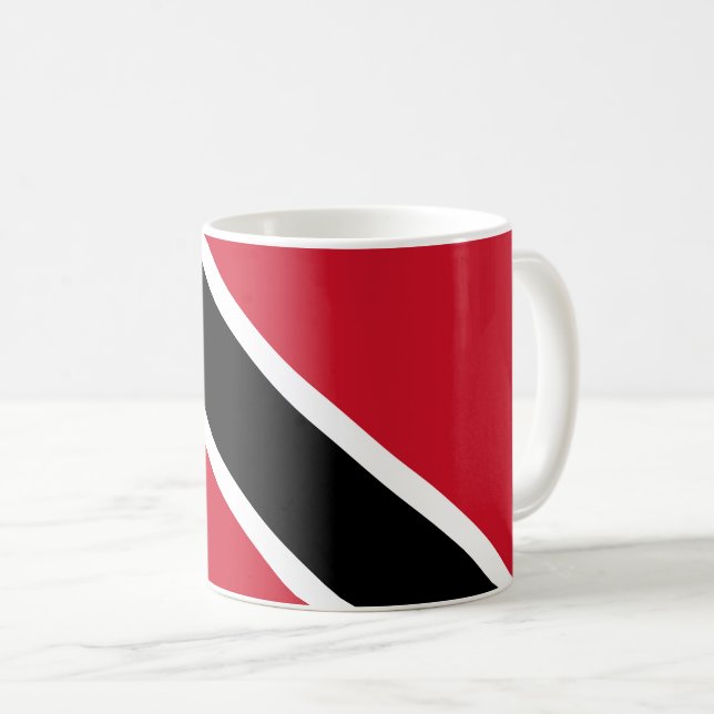 Caneca De Café Bandeira de Trinidad e Tobago (Frente Esquerda)