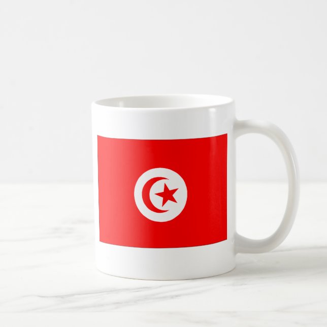 Caneca De Café Bandeira de Tunísia (Direita)