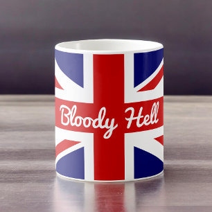 Caneca De Café Bandeira de Union Jack com citações engraçadas