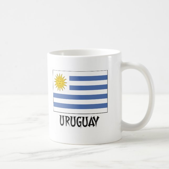 Caneca De Café Bandeira de Uruguai (Direita)