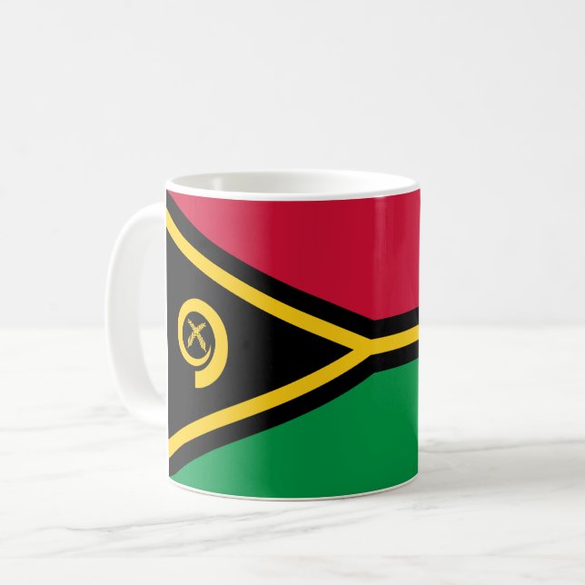 Caneca De Café Bandeira de Vanuatu (Frente Esquerda)