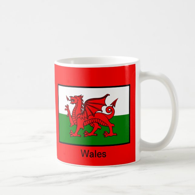 Caneca De Café Bandeira de Wales (Direita)