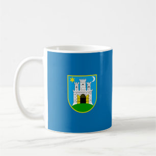 Caneca De Café Bandeira de Zagreb, Croácia Coffee Mug