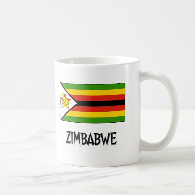 Caneca De Café Bandeira de Zimbabwe (Direita)