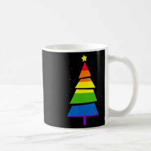Caneca De Café Bandeira do Arco-íris Orgulho Lgbt-q Árvore de Nat