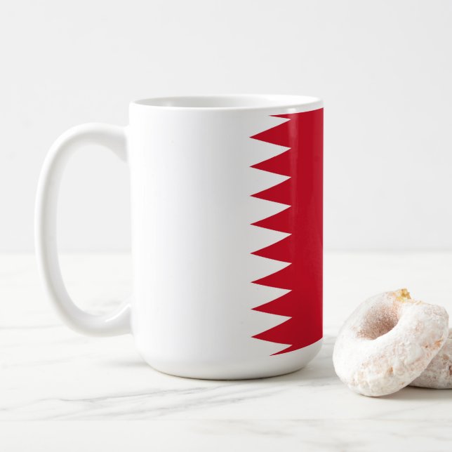 Caneca De Café Bandeira do Bahrein (Com Donut)