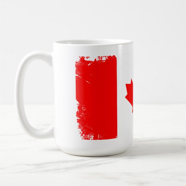 Caneca De Café bandeira do Canadá desgastada  (Esquerda)