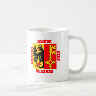 Caneca De Café Bandeira do cantão da suiça de Genebra
