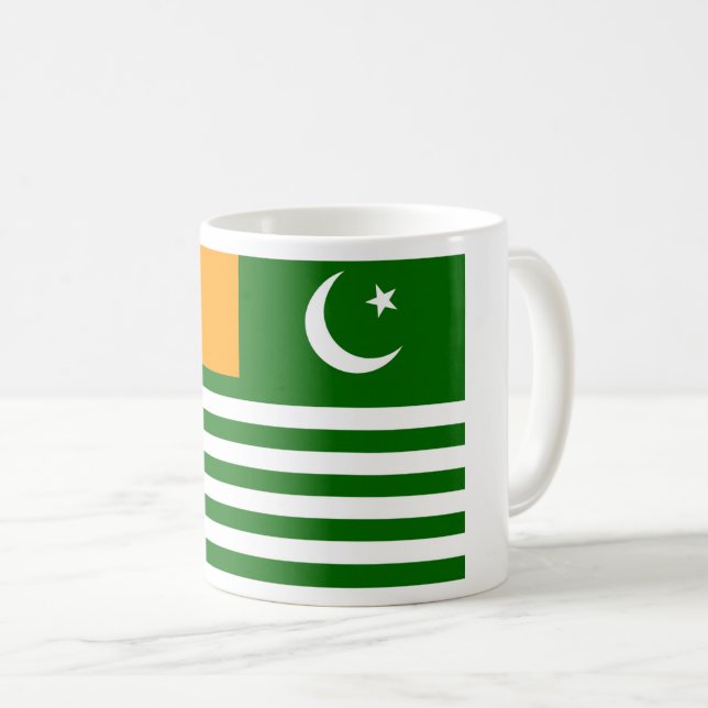 Caneca De Café Bandeira do Caxemira Azad (Frente Esquerda)