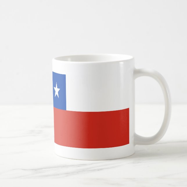 Caneca De Café bandeira do Chile (Direita)