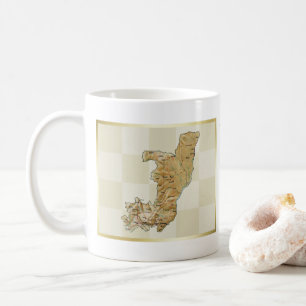 Caneca De Café Bandeira do Congo-Brazzaville + Mug de Mapa