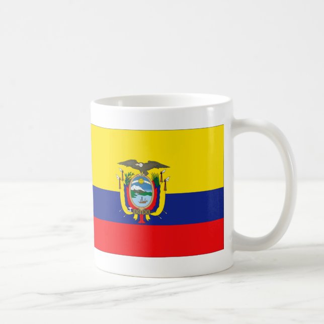Caneca De Café Bandeira do Equador (Direita)
