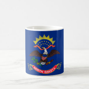 Caneca De Café Bandeira do Estado do Dakota do Norte (Dacotan do