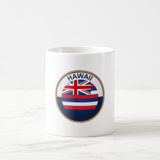 Caneca De Café Bandeira do Estado do Havaí (Centro)